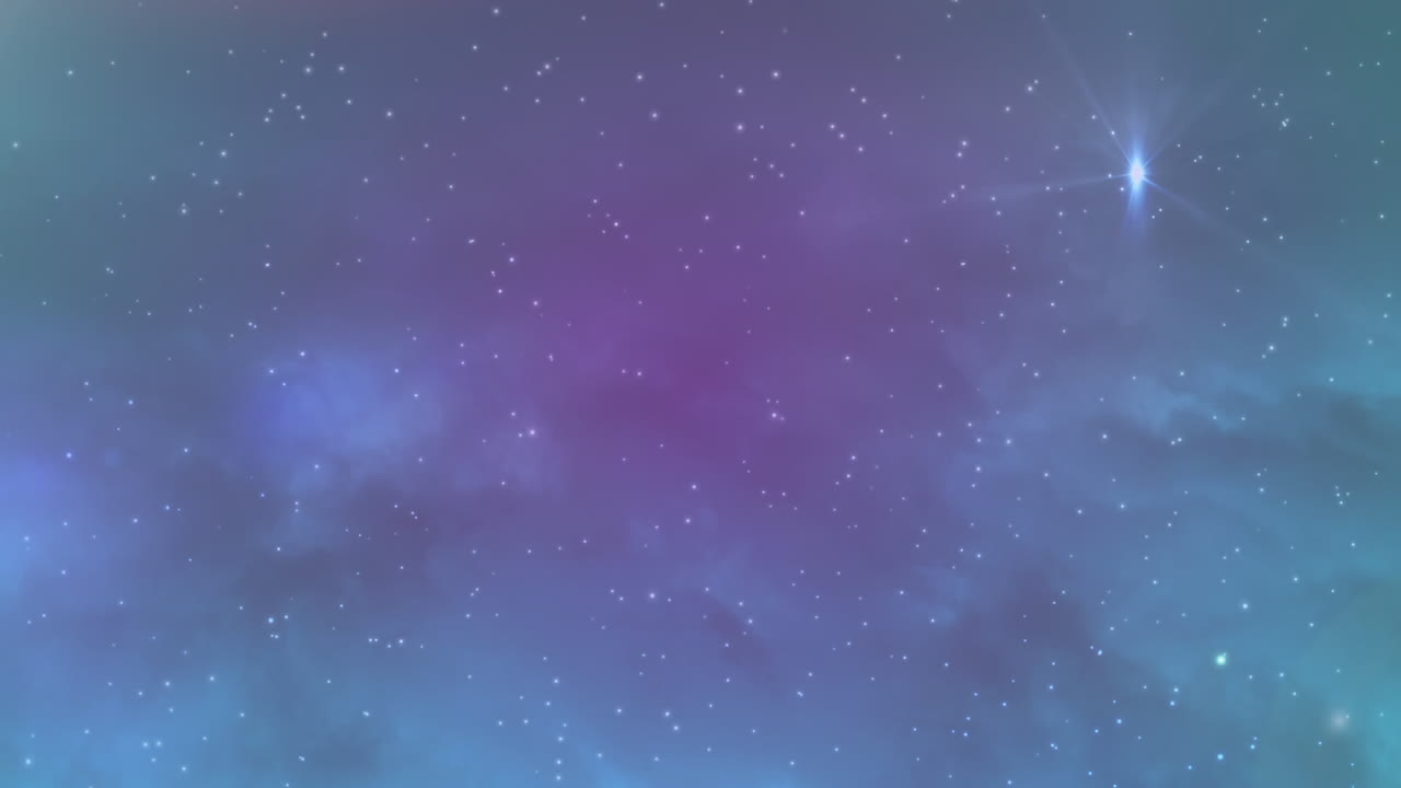 구름과 별을 배경으로 색상의 애니메이션