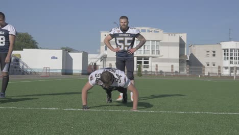 allenamento di football americano