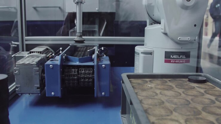 Industrial Robotic Arm in Manufacturing Process