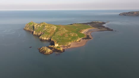 aerial view of ireland’s eye and howth peninsula - 4k cinematic drone footage 05.14