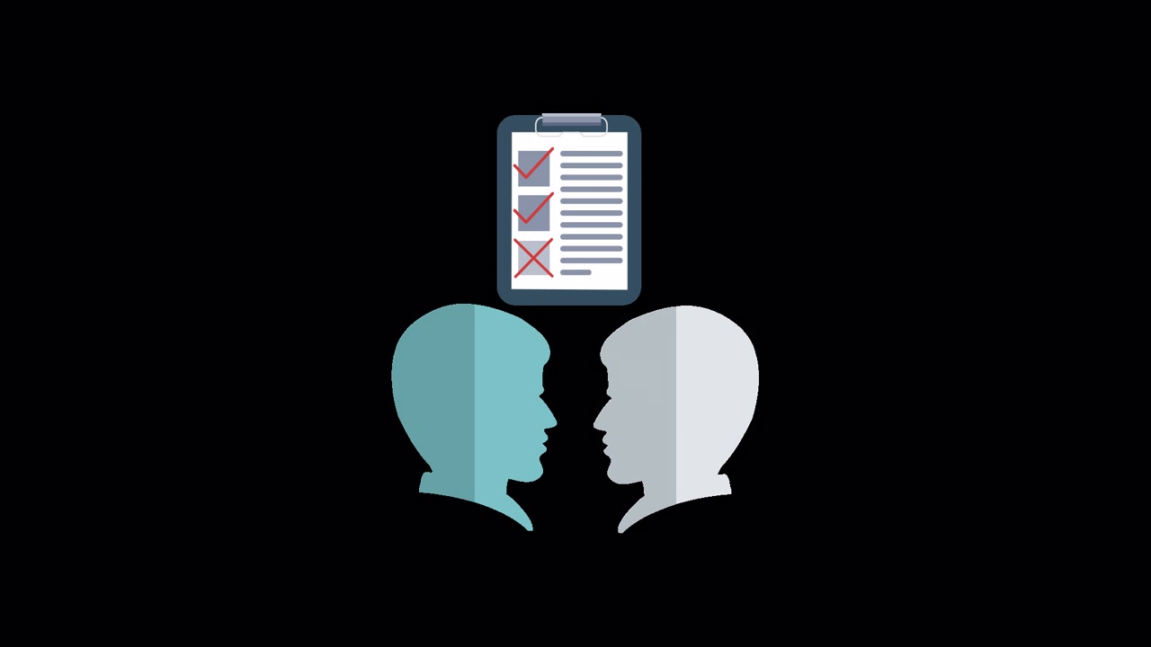 Animated Concept of People Evaluating a Checklist
