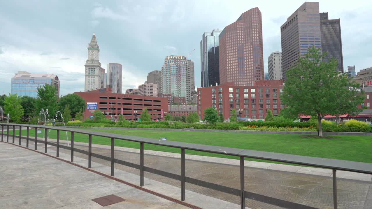 el horizonte del centro de boston