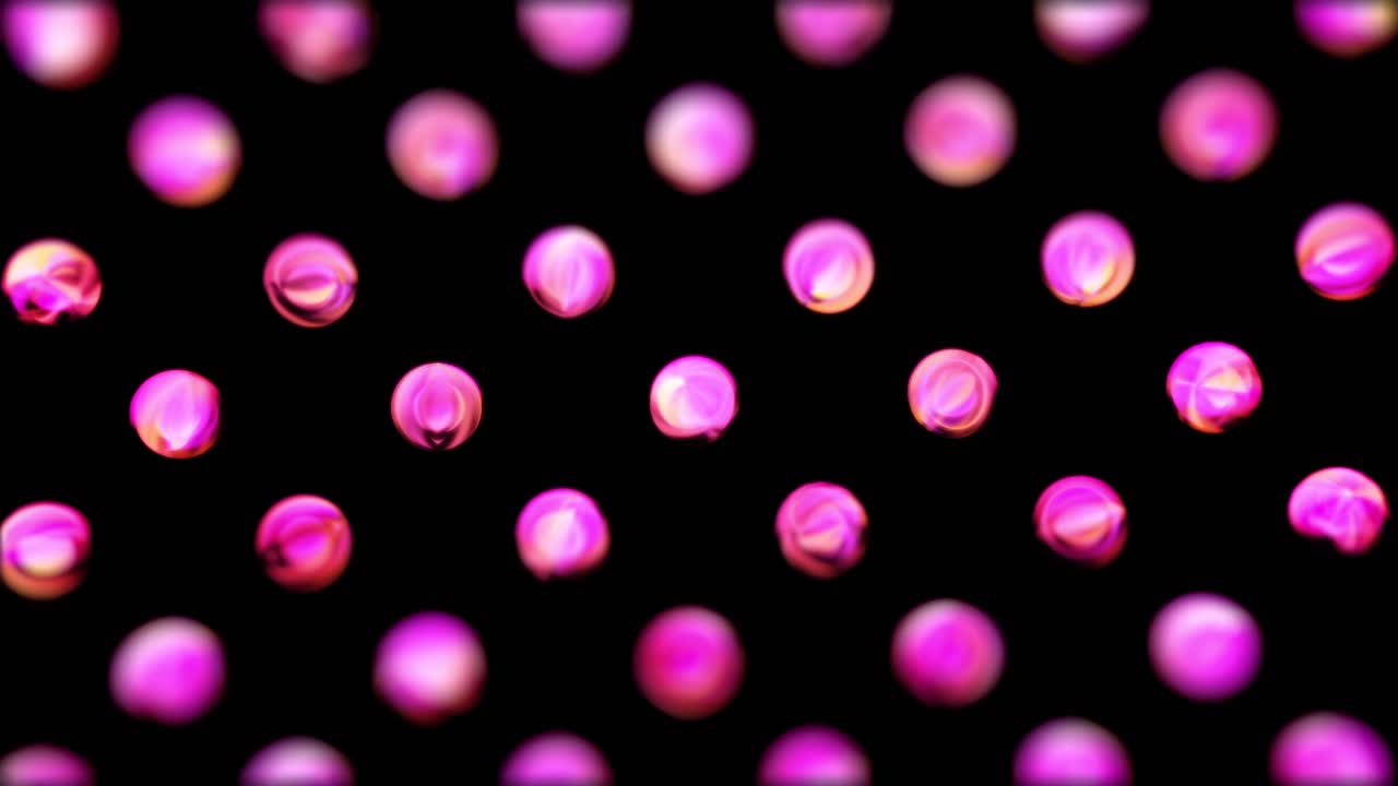 Pink Circles Pattern on Black Background