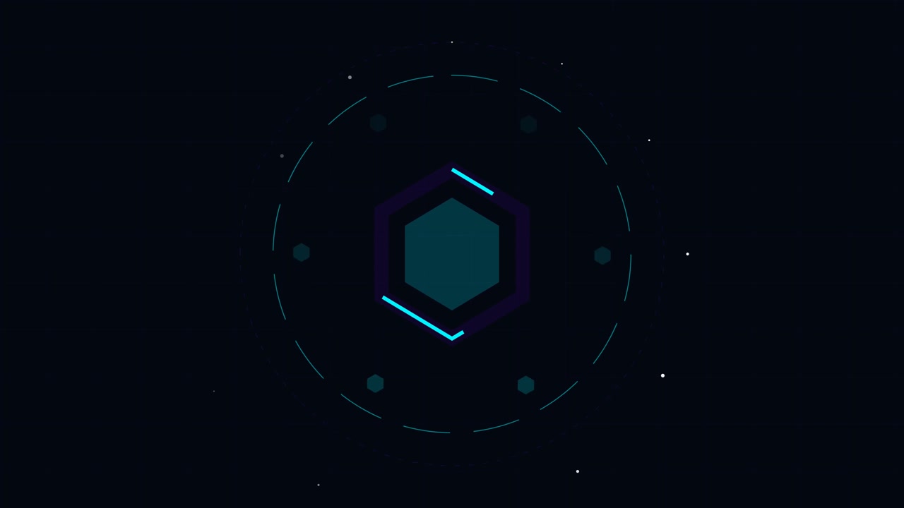 Abstract Digital Hexagon Interface Animation