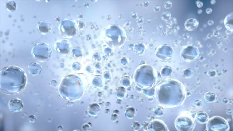 bubbles on water. cosmetic bubble design magic