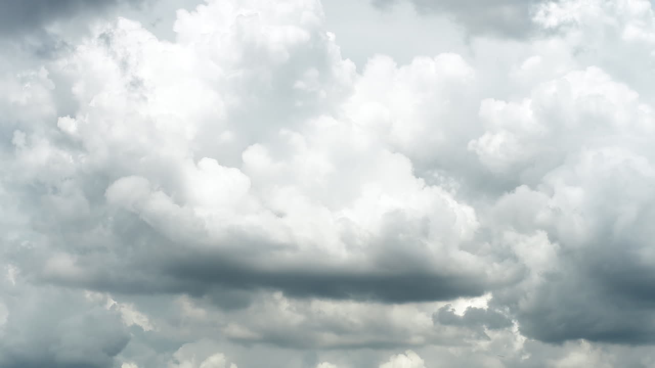 Timelapse of beautiful blue sky with clouds on bright sunny day for abstract background