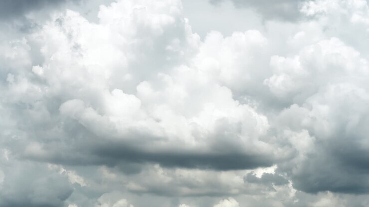 Timelapse of beautiful blue sky with clouds on bright sunny day for abstract background