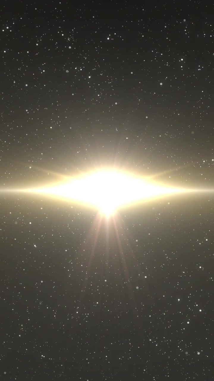 Animazione di luci scintillanti su un cielo notturno stellato
