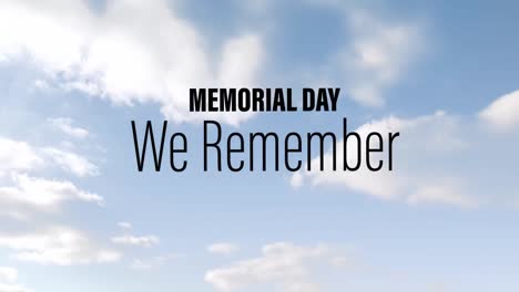 Animation-of-memorial-day-text-over-blue-sky-and-clouds