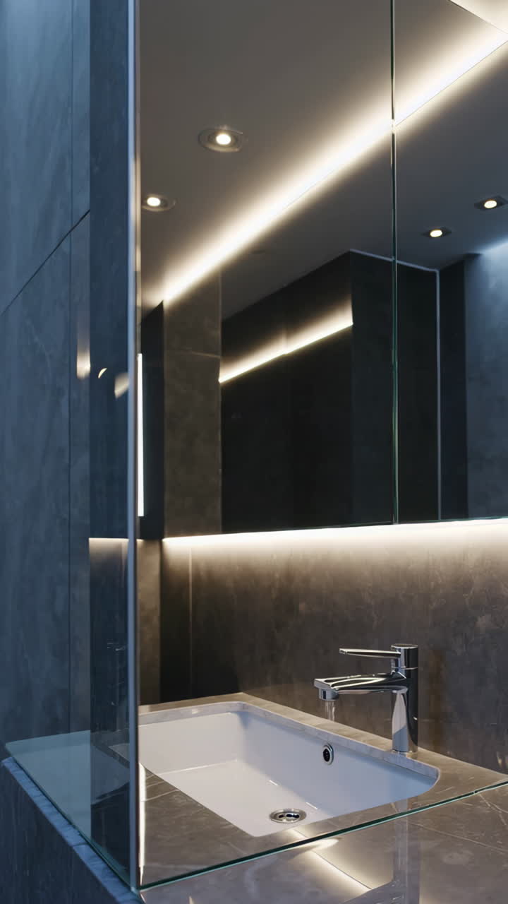 Modern Bathroom Sink and Mirror