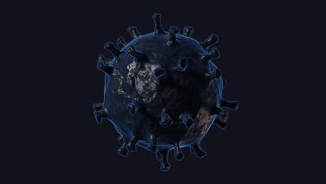 el planeta tierra se convierte en un coronavirus.