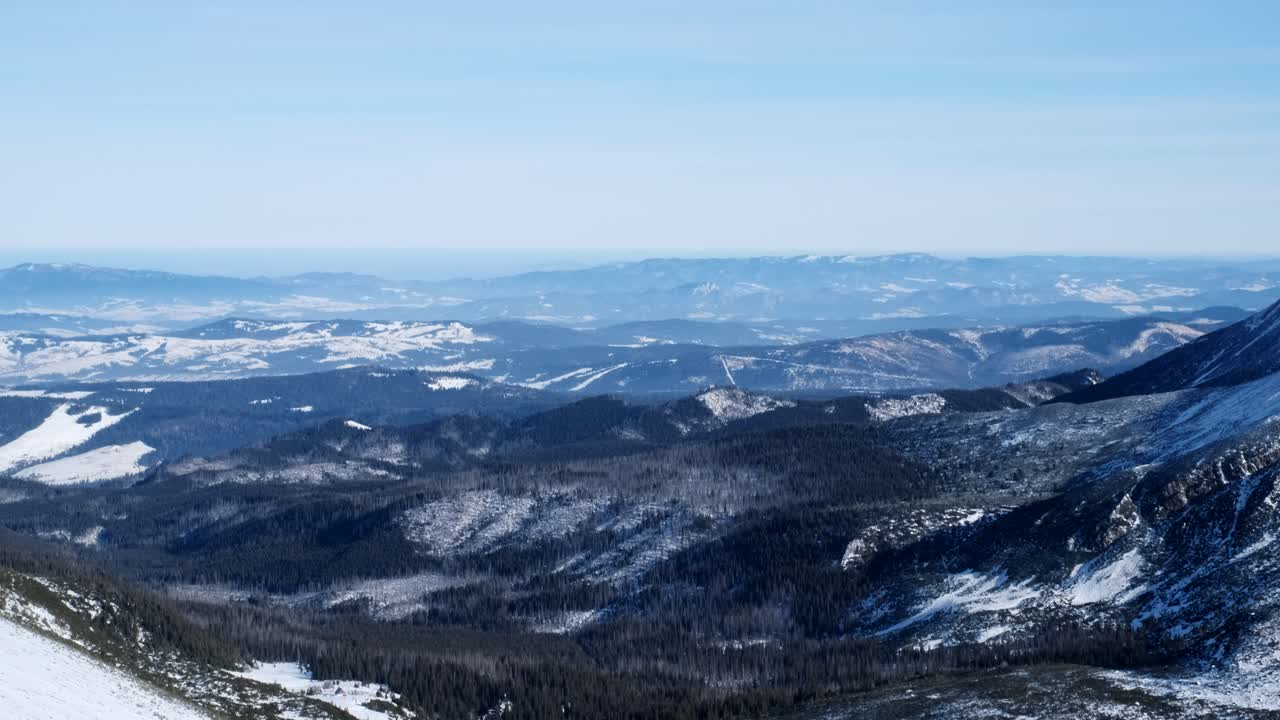 Snowy Mountain Ski Resort Landscape