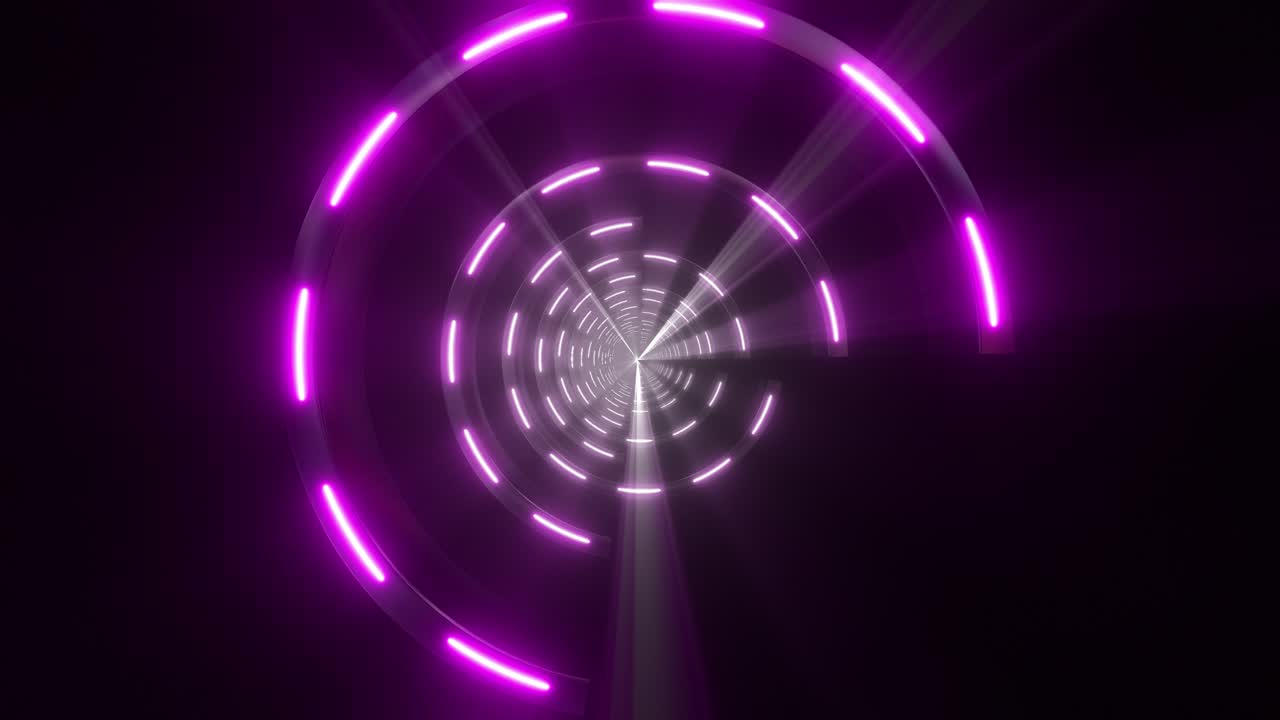 túnel de neón brillante y abstracto