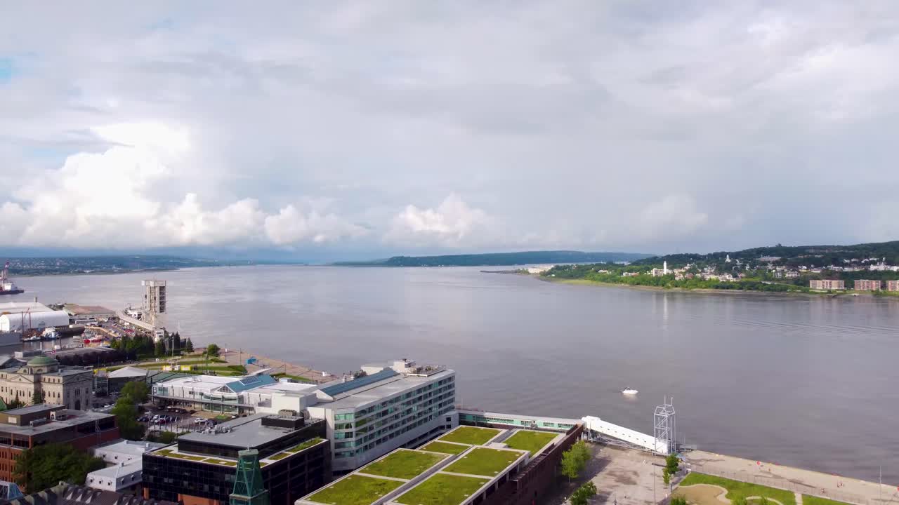 Beautifull view of quebec and San Lorenzo river