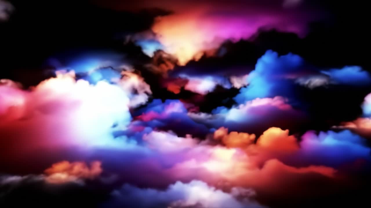 abstracto colorido paisaje de nubes