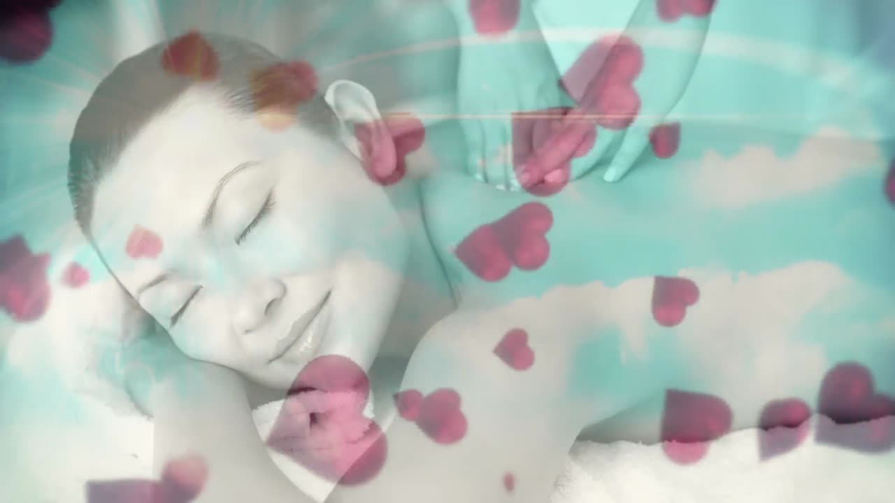 마사지를 받는 여자