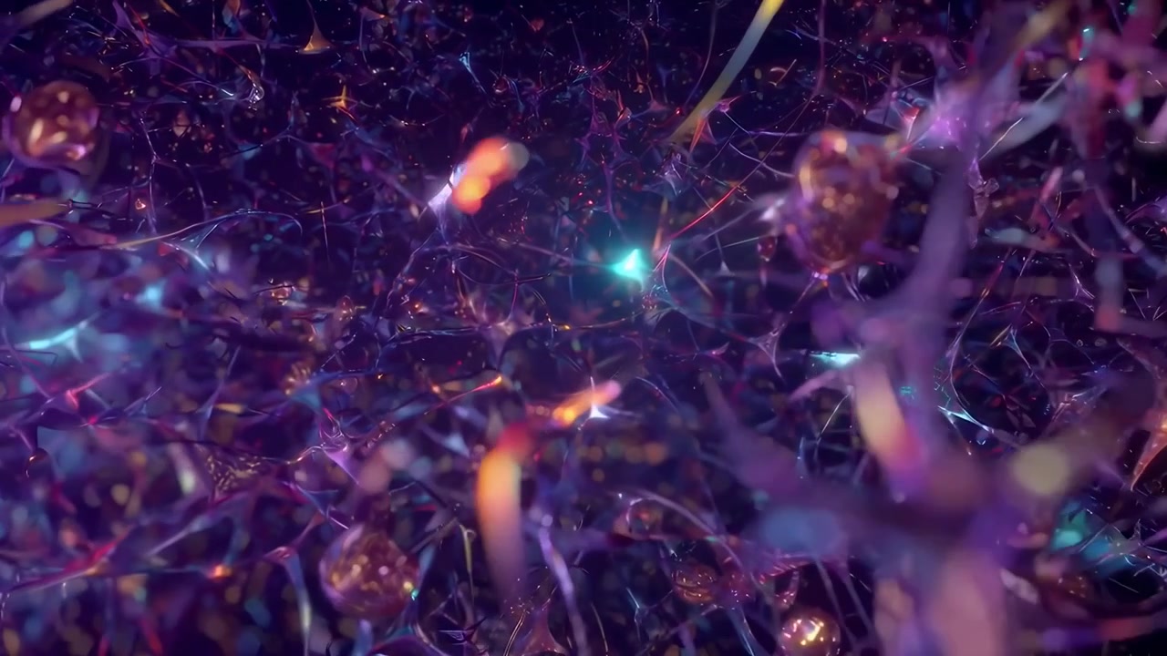 Visualizzazione dinamica di una rete neurale luminosa