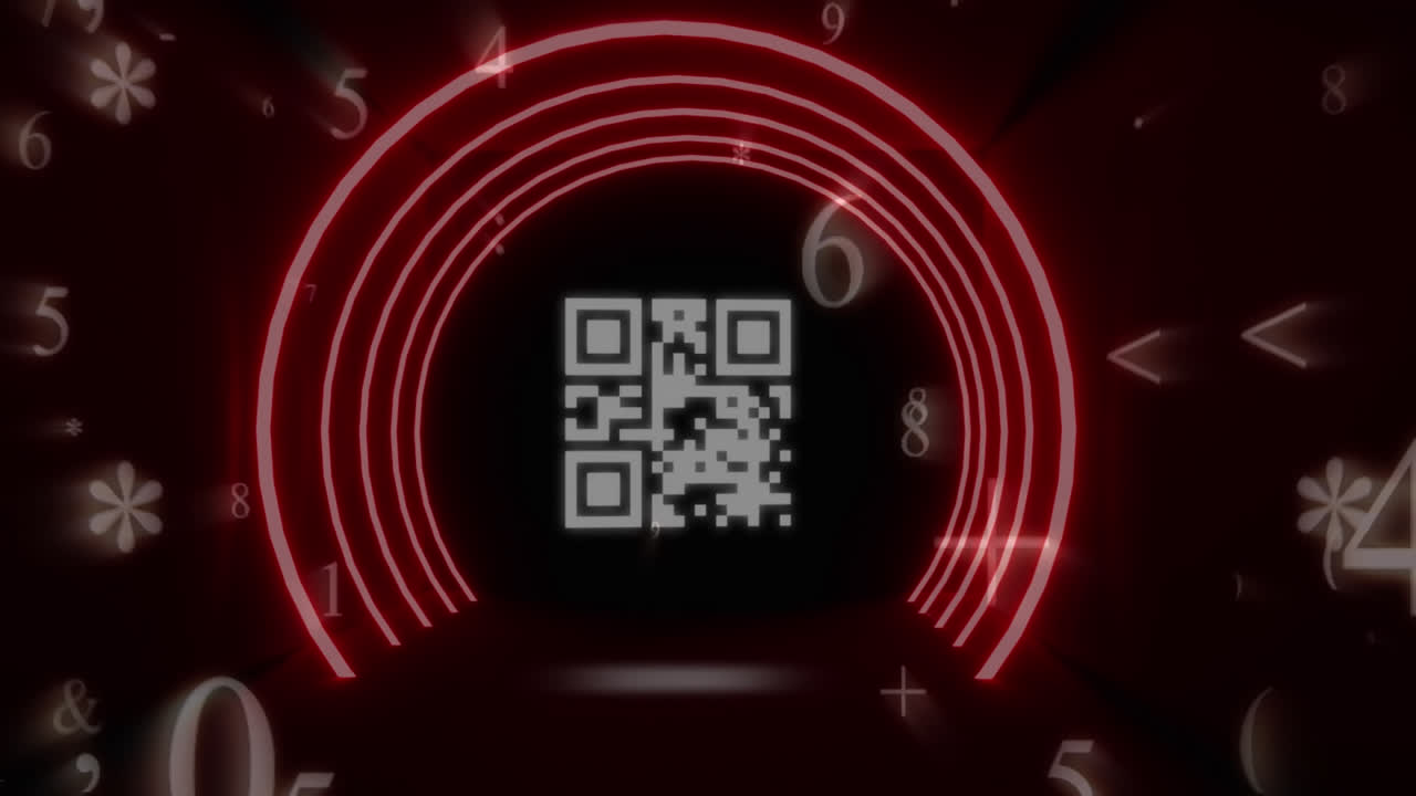 animación del código qr sobre el procesamiento de datos