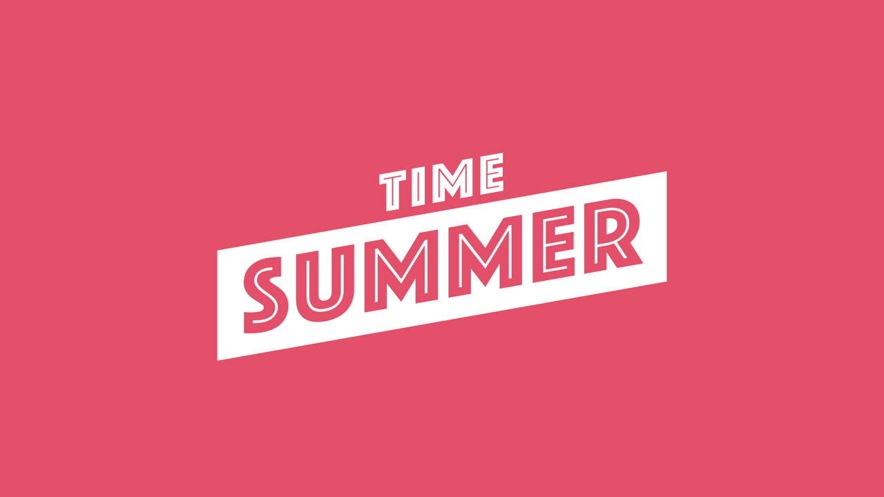 빨간색 그라데이션에 여름 시간