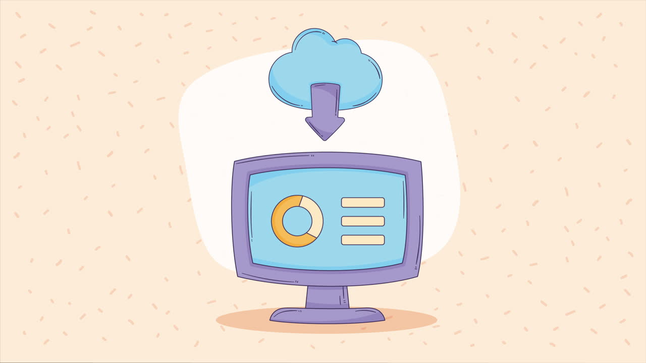 descarga de datos en la nube en la computadora