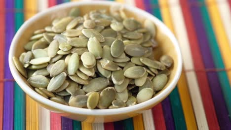 pumpkin seeds in a bowl