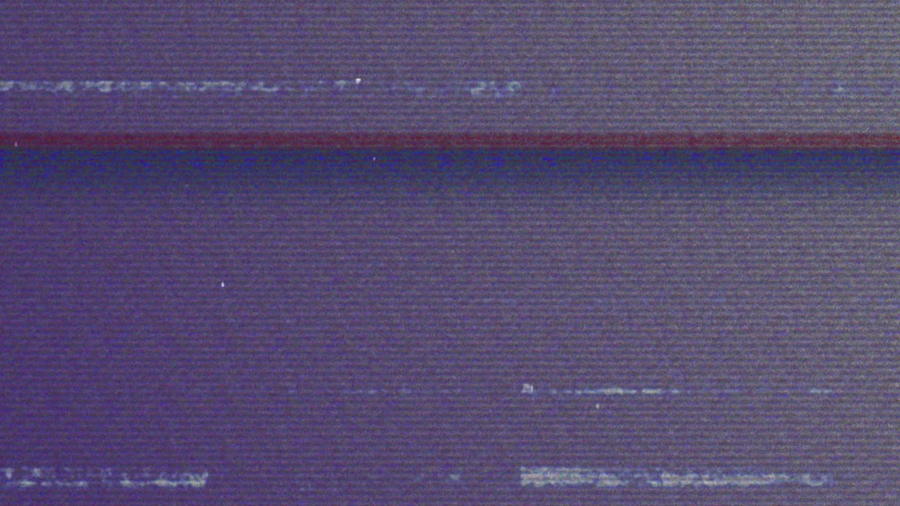 Static interference animation over purple background