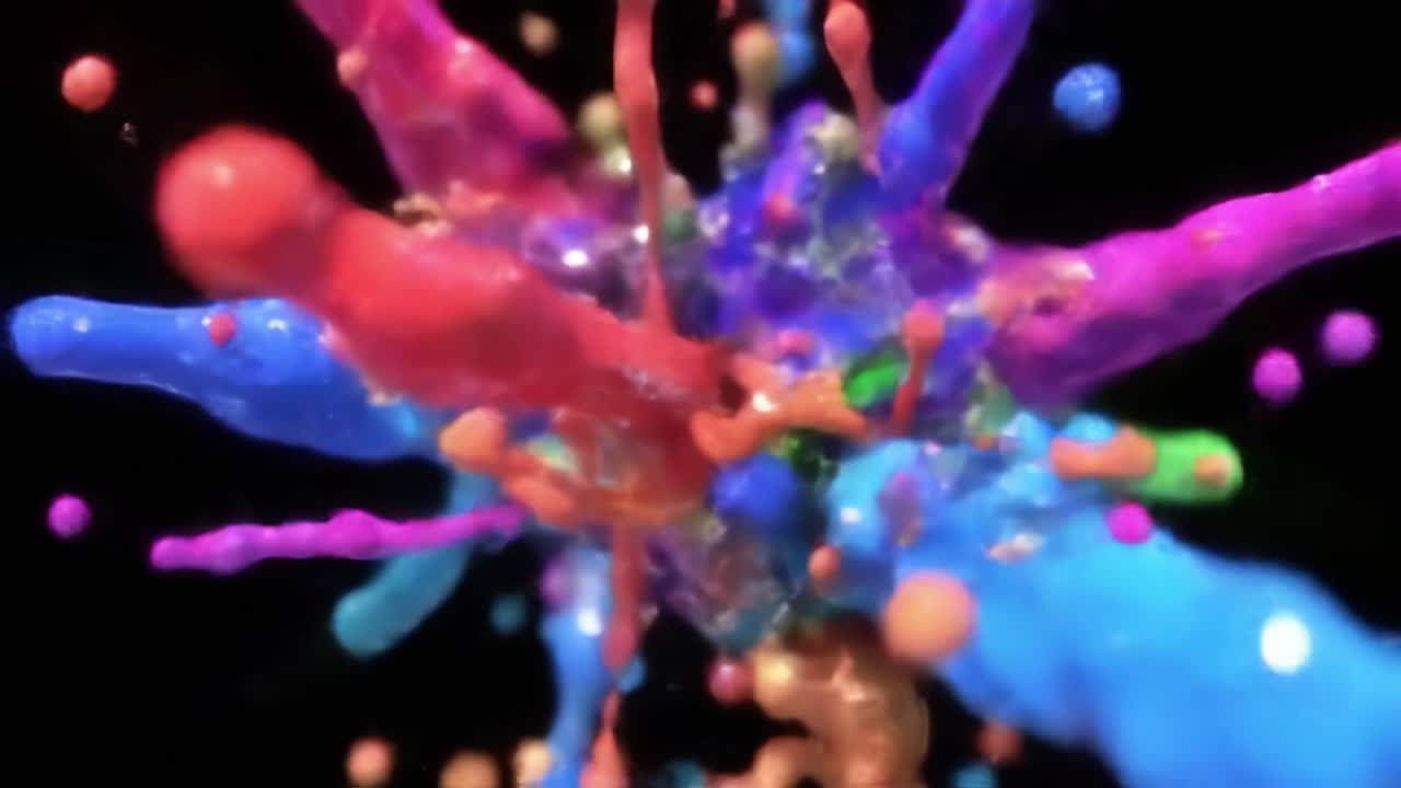 explosión de pintura de colores