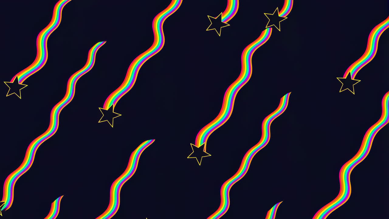 Rainbow Shooting Stars