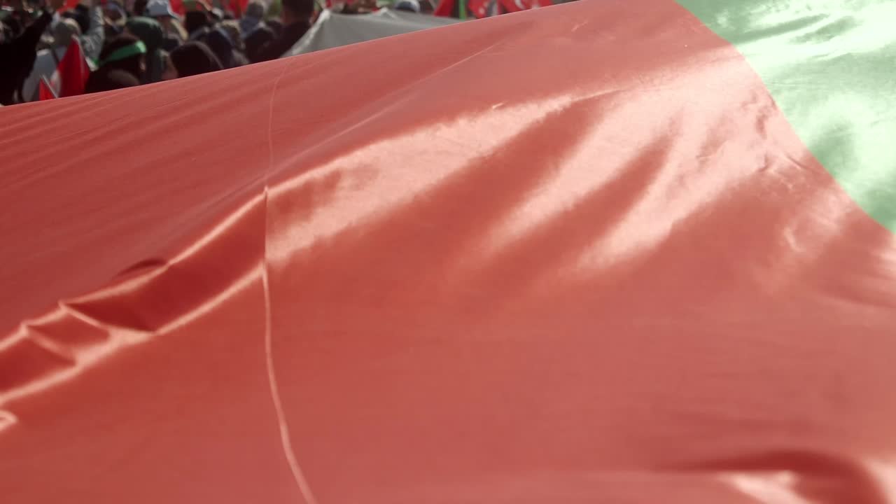 발을 들고 정치 집회