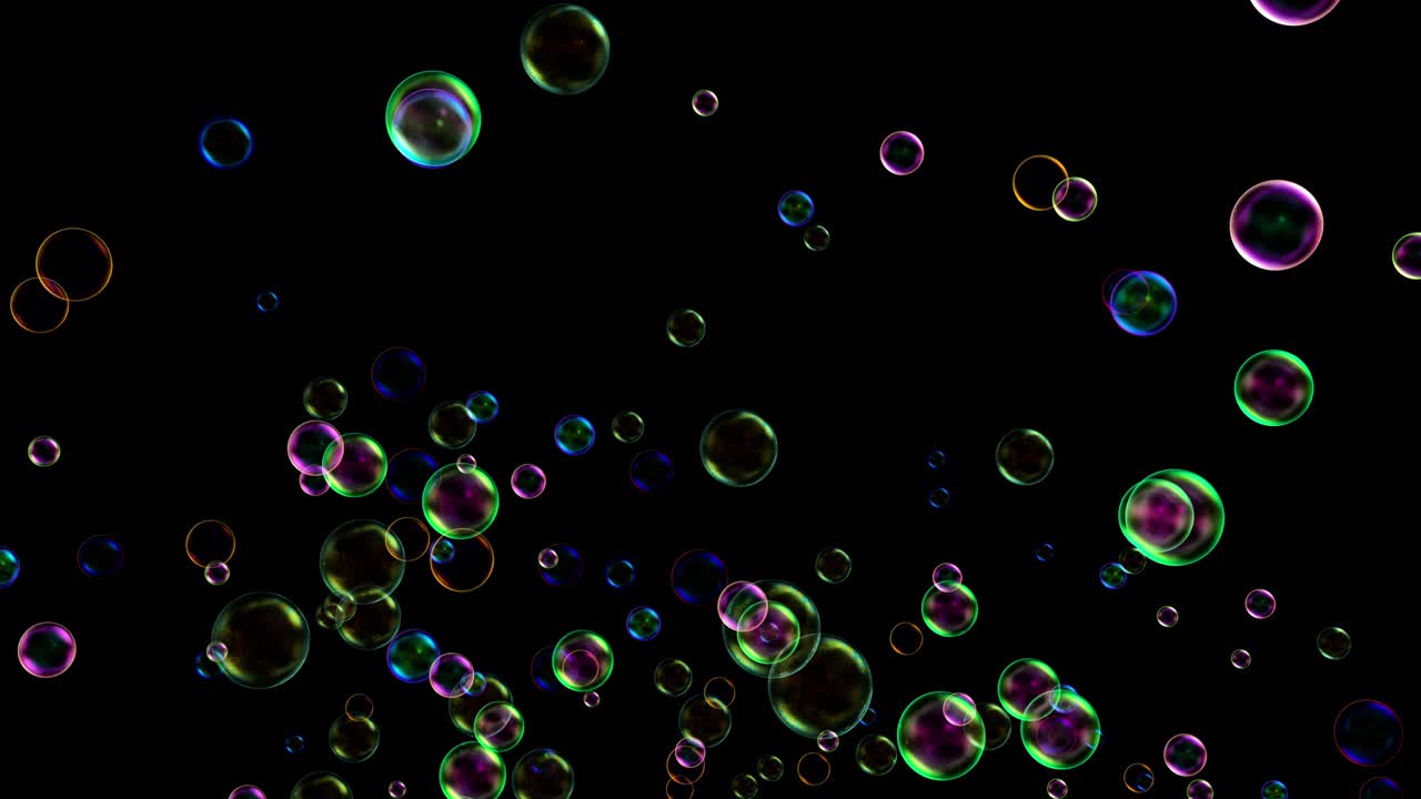 Beautiful Motion Through the Underwater Bubbles Cloud on Black Backgrounds