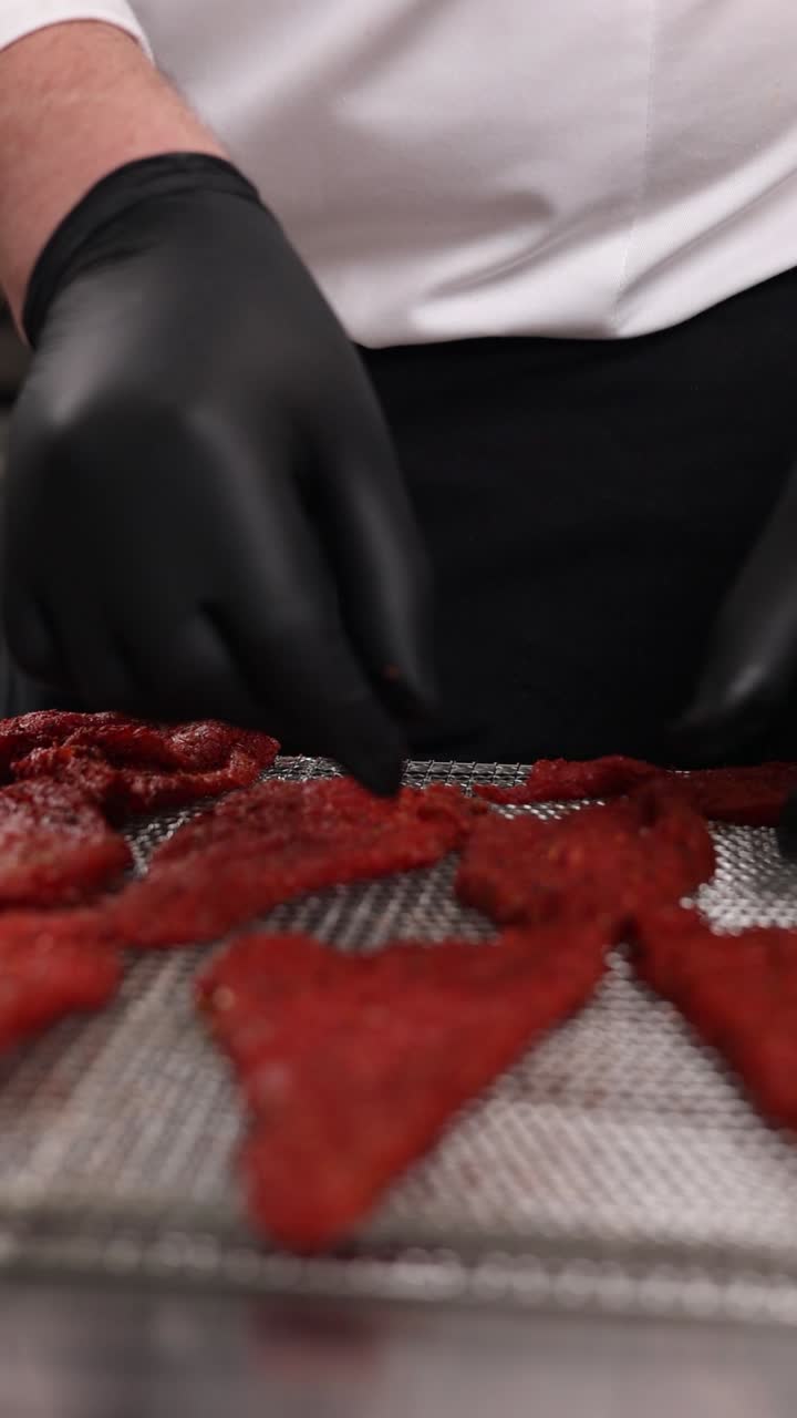 Chef Preparing Dried Meat