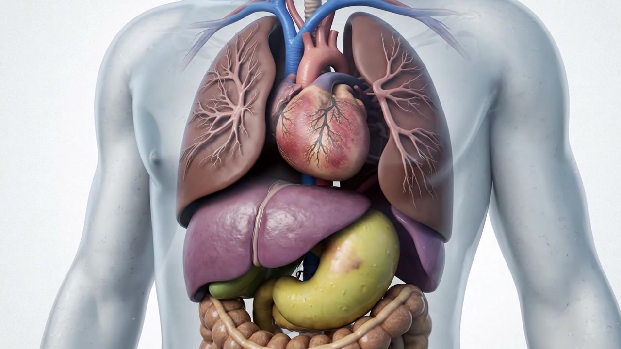 Animação Médica 3D de Órgãos Internos Humanos e Anatomia
