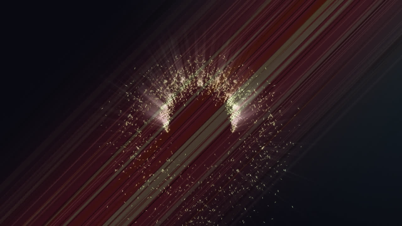 검은색에 반 ⁇ 이는 빛  ⁇ 어리 위에서 원형으로 움직이는 빛나는  ⁇  입자의 애니메이션