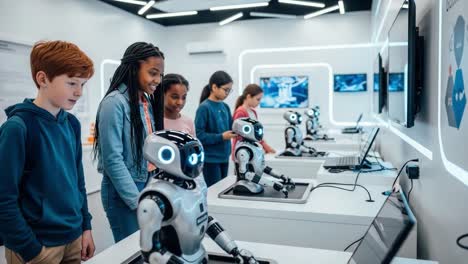 engaging children in robotics learning: young learners interacting with educational robots in a modern classroom environment