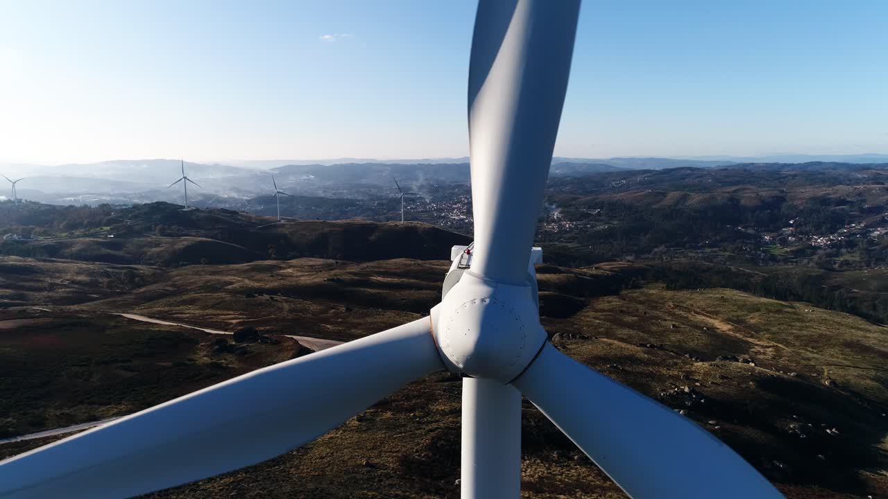 Turbina eolica, Veduta aerea di un parco eolico