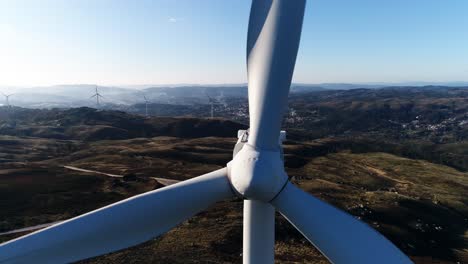 turbina eólica, parque eólico vista desde el aire
