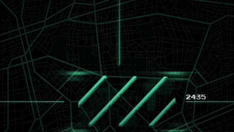 animación de la red de conexiones a través del procesamiento de datos