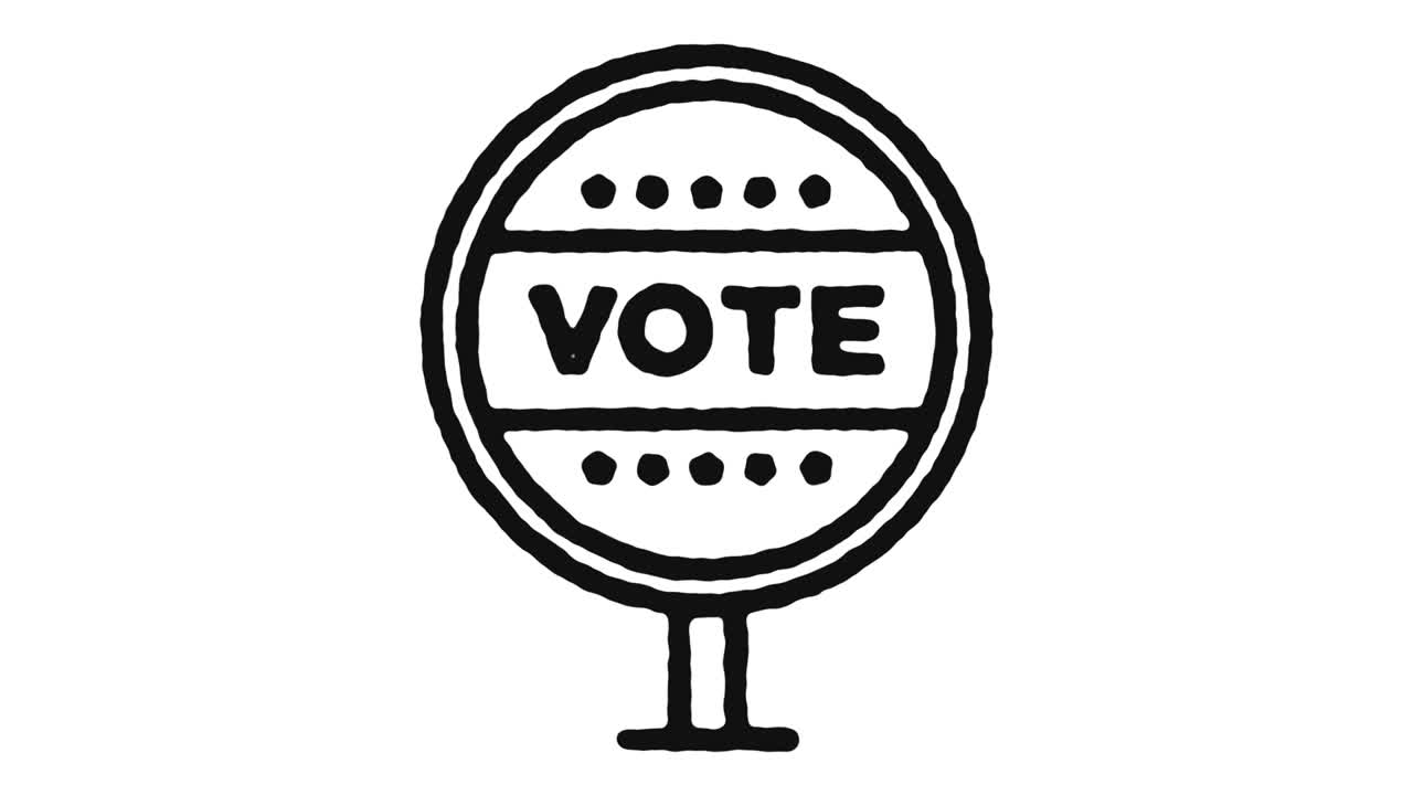 투표 아이콘 애니메이션 영상 및 알파 채널