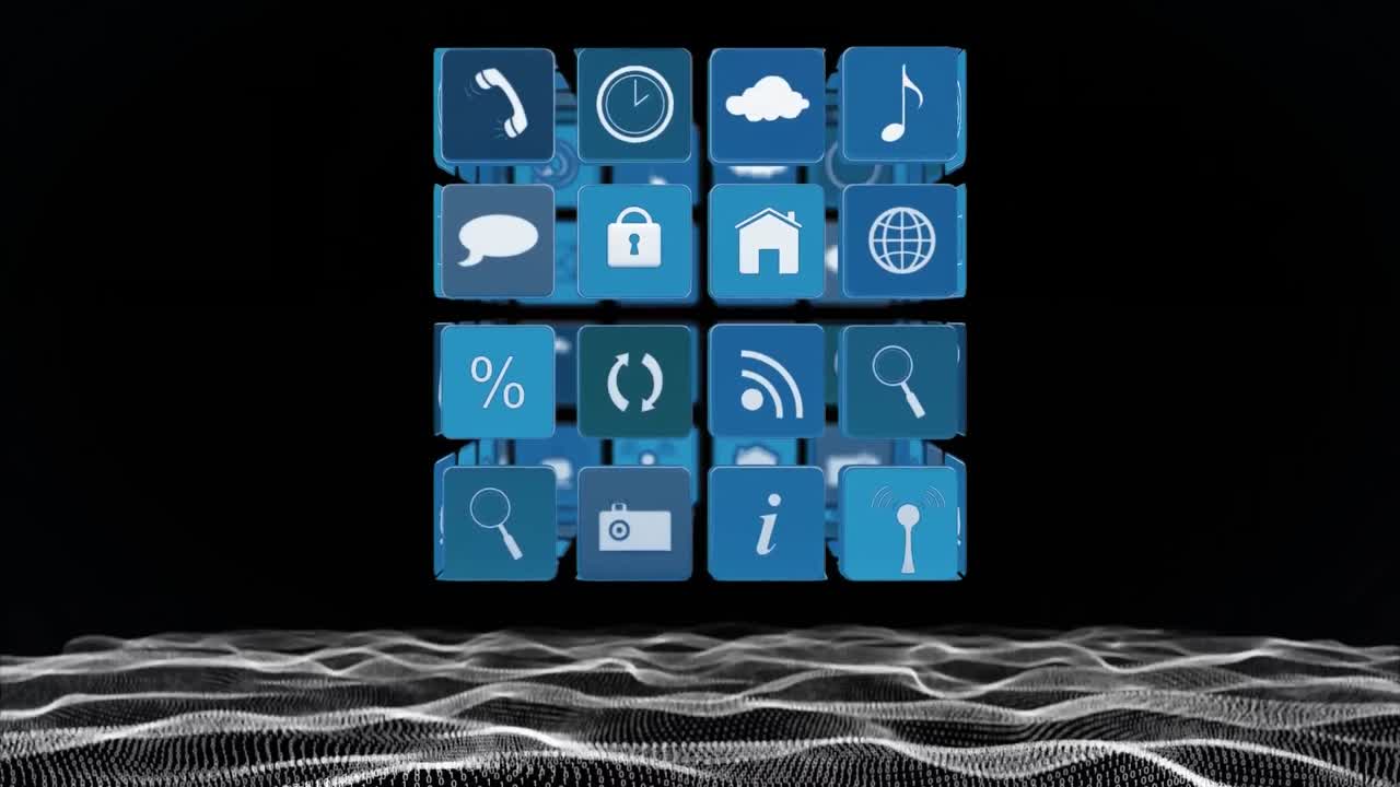 큐브에 있는 인터넷 아이콘