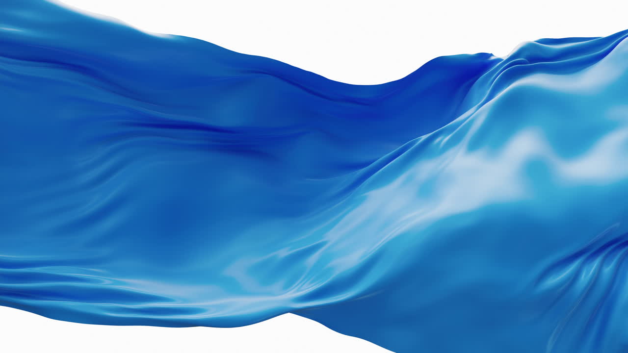 매끄러운 표면을 가진 흐르는 천, 3d 렌더링