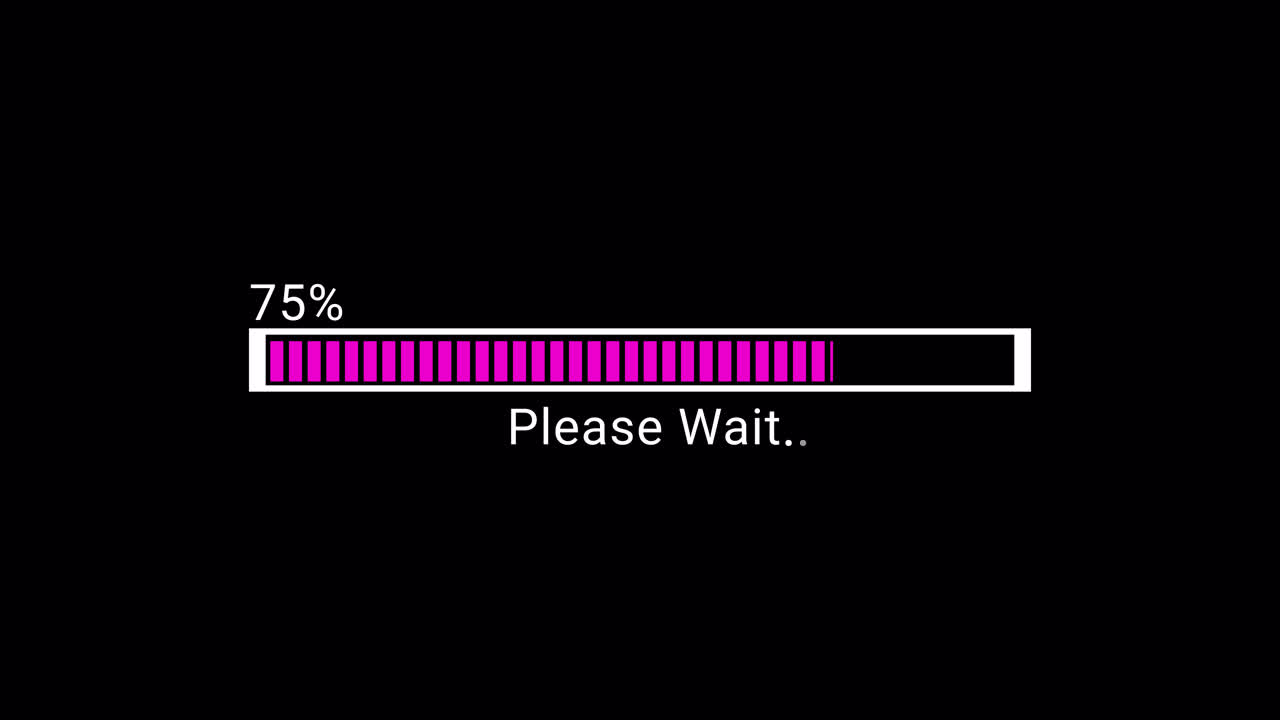 Animated Loading Progress Bar with Please Wait Text