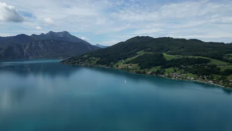 cinematic aerial drone footage captures the pristine beauty of picturesque nature, showcasing lush landscapes, clear skies, and serene surroundings in a breathtaking, immersive experience.