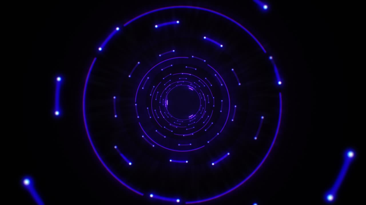 Futuristic illumination neon space cyber tunnel