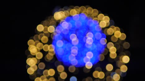 luces navideñas en forma de círculo borroso