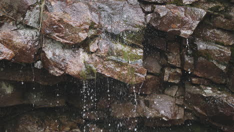 Slow-motion-video-of-water-falling-down-rocks