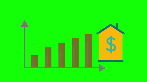 house-price-graph-icon-loop-animation-with-alpha-channel,-transparent-background,-ProRes-444