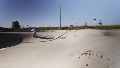 active lifestyle: elderly man showcasing skills on a surf skate in germany