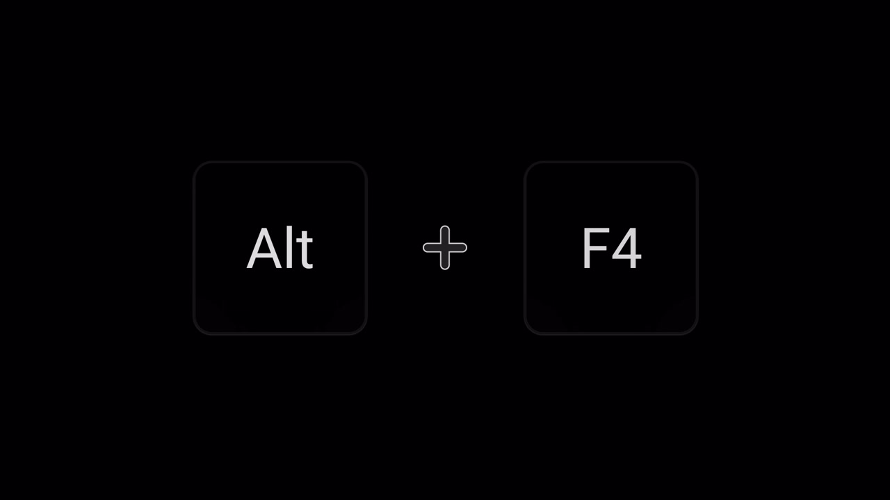 Clic del pulsante Alt F4 per chiudere l'app
