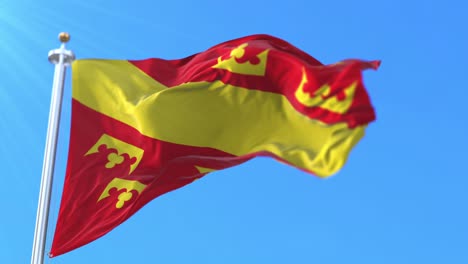 bandera del departamento de alto rin en la región de grand est, francia.