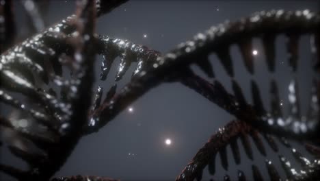 double helical structure of dna strand close-up animation